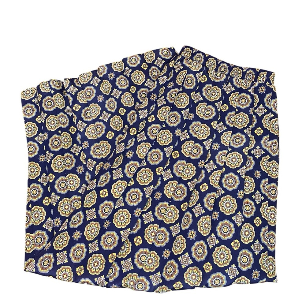 Vintage Leslie Fay Skirt Women’s 16 Patterned Pleated Maxi Fall Winter Patterned